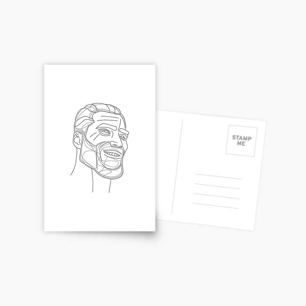 Minimal Giga Chad Sticker for Sale by cake-for-all