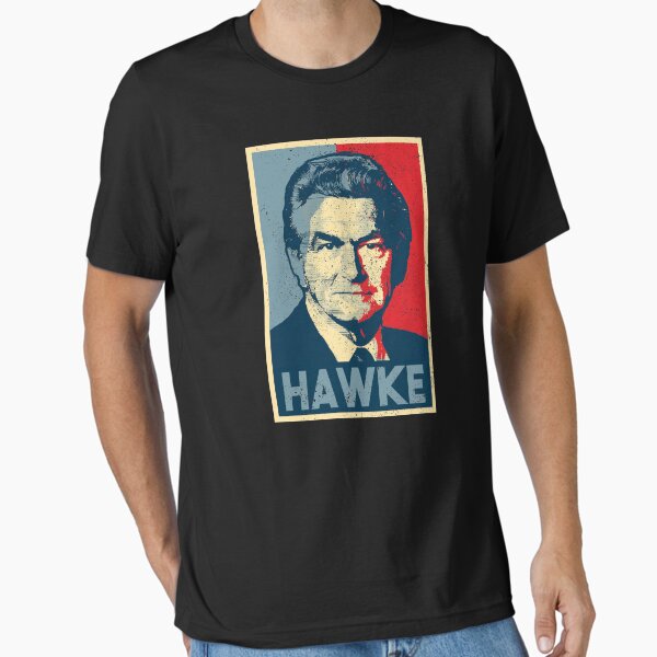 Vista previa del artículo con la obra «Bob Hawke [diseño gastado]», diseñado y vendido por politicalamity.