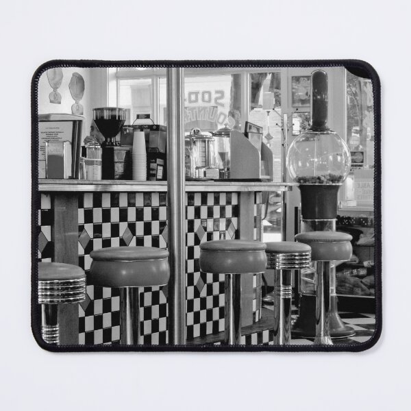 Item preview, THE 50'S DINER IN BLACK AND WHITE designed and sold by Elaine Bawden.