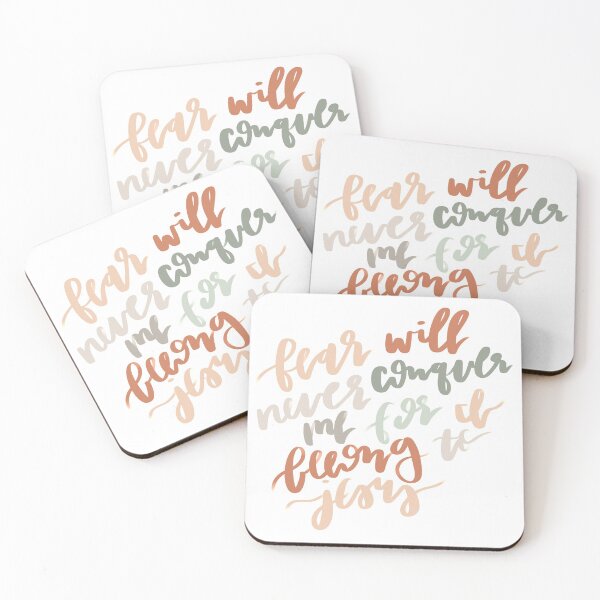 Item preview, "fear will never conquer me for i belong to jesus" worship lyrics quote designed and sold by ⋒ andie  noel.