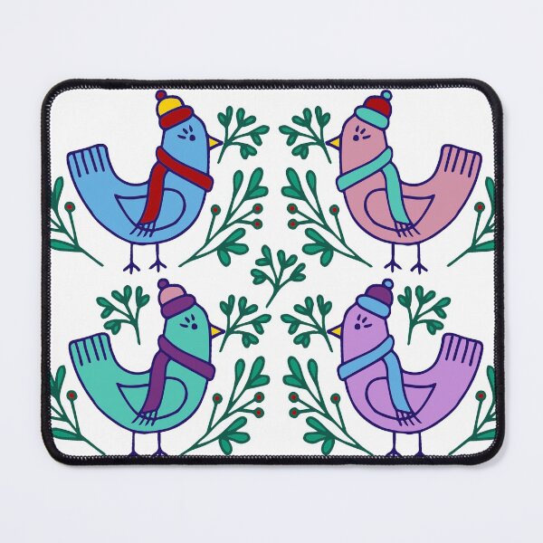Item preview, Christmas Birds | Mistletoe | Holiday Animals designed and sold by Hilary Leslie.