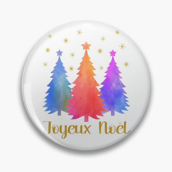 Item preview, Joyeux Noel Pastel Christmas Trees French Watercolor Winter Forest Graphic  designed and sold by Bad Kitty Designz.