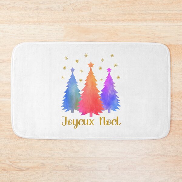 Item preview, Joyeux Noel Pastel Christmas Trees French Watercolor Winter Forest Graphic  designed and sold by Bad Kitty Designz.