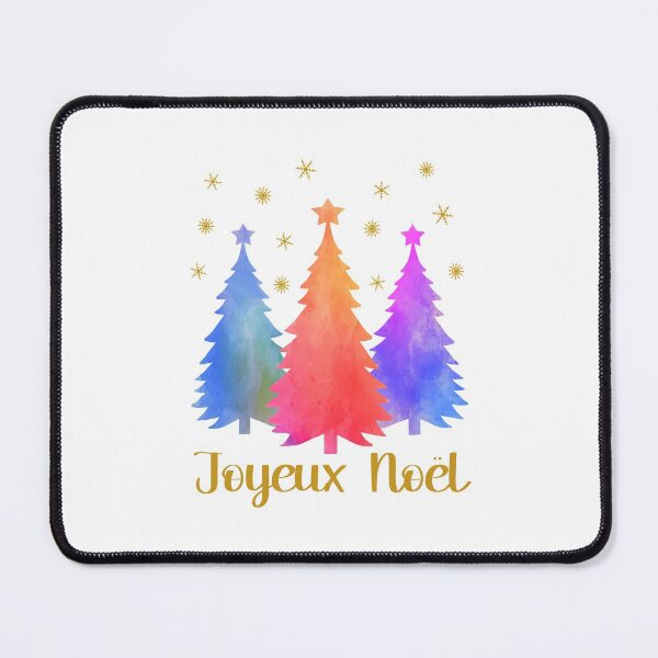 Item preview, Joyeux Noel Pastel Christmas Trees French Watercolor Winter Forest Graphic  designed and sold by Bad Kitty Designz.