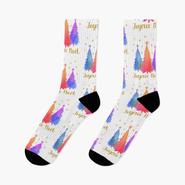Item preview, Joyeux Noel Pastel Christmas Trees French Watercolor Winter Forest Graphic  designed and sold by Bad Kitty Designz.