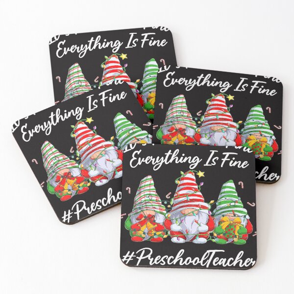 Item preview, Preschool Teacher Crew Everything Is Fine Christmas Gnomie designed and sold by JodyBoling.