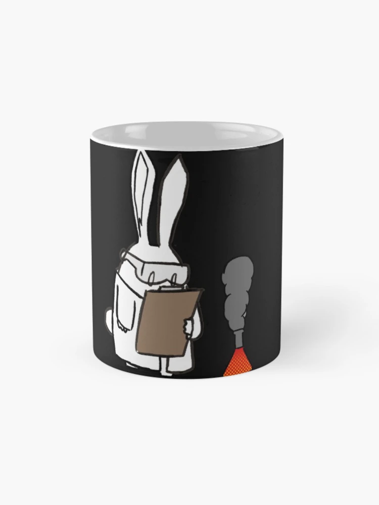 Thumbnail 4 of 6, Coffee Mug, Scientific Rabbit Sticker designed and sold by ChristianFrost.