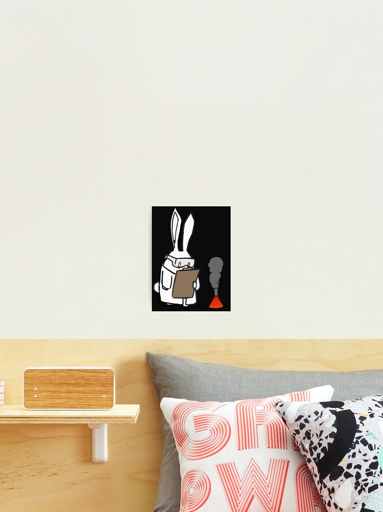 Thumbnail 2 of 3, Photographic Print, Scientific Rabbit Sticker designed and sold by ChristianFrost.