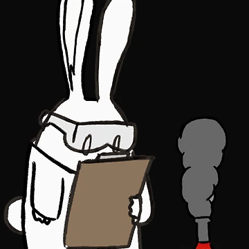 Artwork thumbnail, Scientific Rabbit Sticker by ChristianFrost