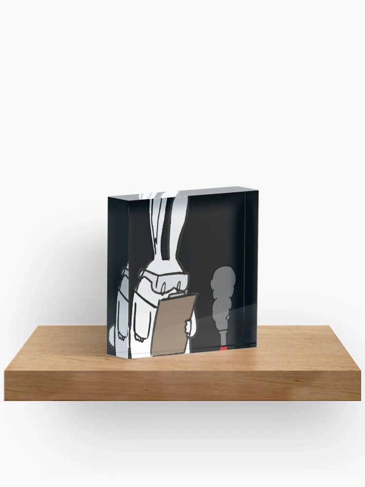 Thumbnail 2 of 5, Acrylic Block, Scientific Rabbit Sticker designed and sold by ChristianFrost.