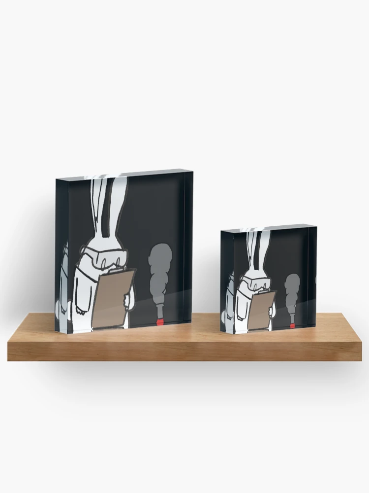 Thumbnail 3 of 5, Acrylic Block, Scientific Rabbit Sticker designed and sold by ChristianFrost.