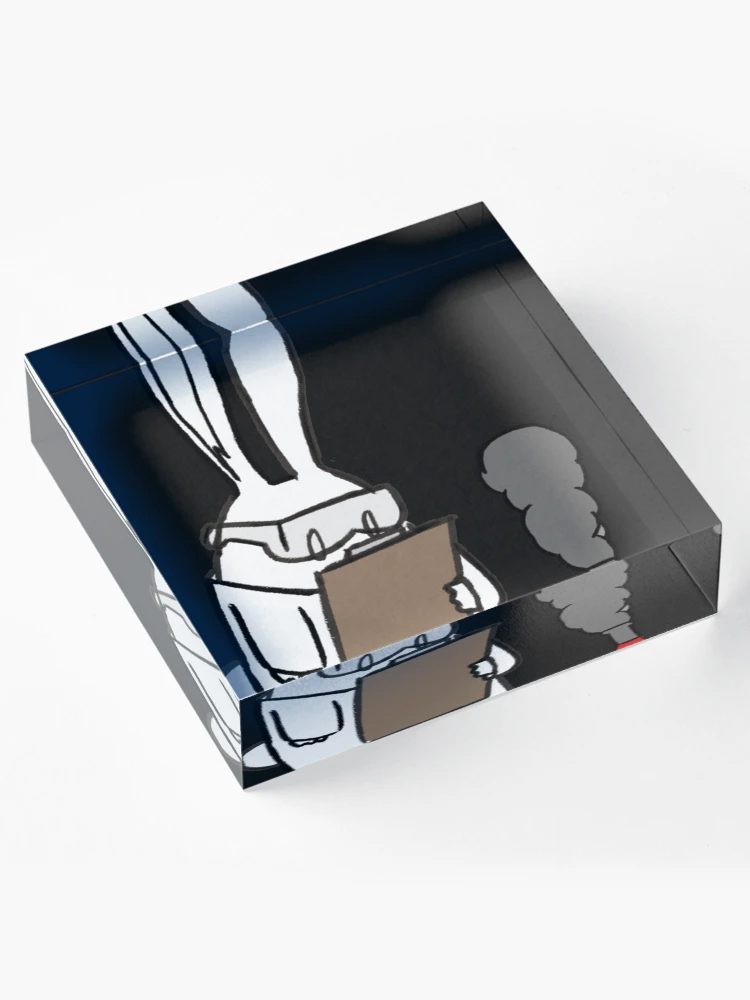 Thumbnail 4 of 5, Acrylic Block, Scientific Rabbit Sticker designed and sold by ChristianFrost.
