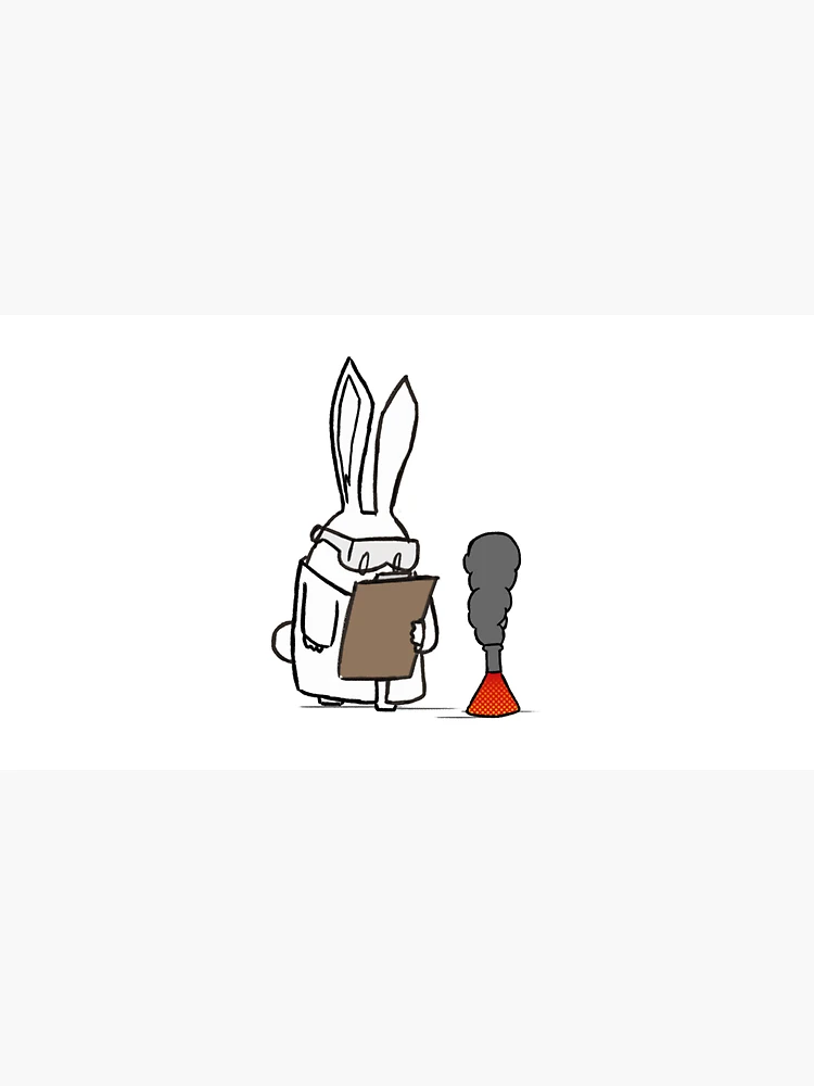 Thumbnail 3 of 3, Cap, Scientific Rabbit Sticker designed and sold by ChristianFrost.