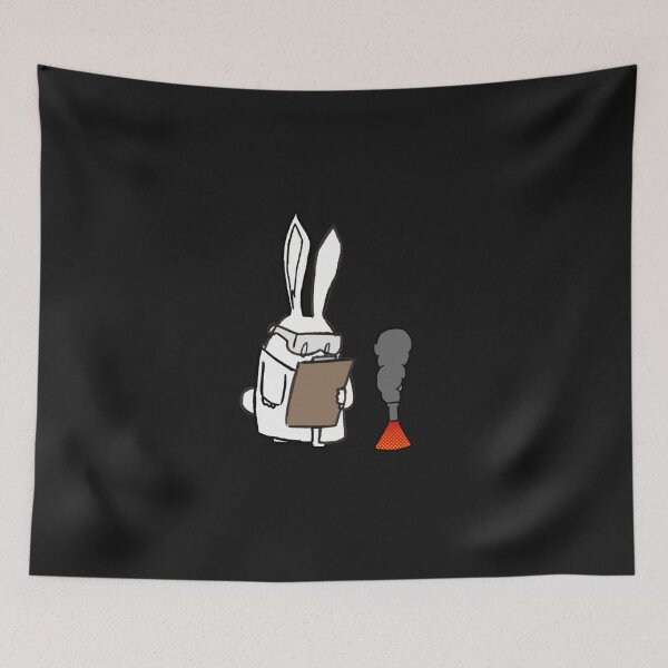 Item preview, Scientific Rabbit Sticker designed and sold by ChristianFrost.