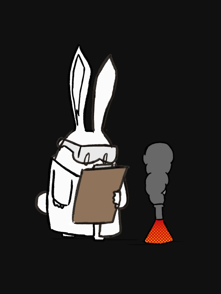 Thumbnail 6 of 6, Lightweight Sweatshirt, Scientific Rabbit Sticker designed and sold by ChristianFrost.