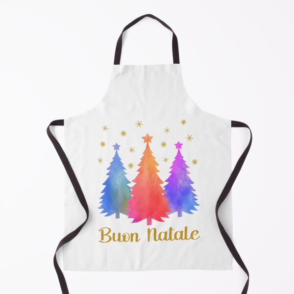 Item preview, Buon Natale Italian Watercolor Pastel Christmas Trees Winter Forest designed and sold by Bad Kitty Designz.