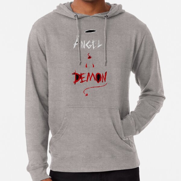 Demons and angels hoodie red and white on sale