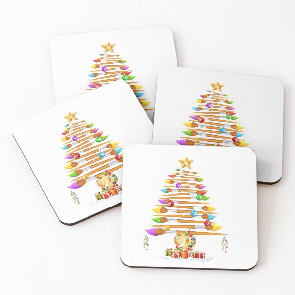 Item preview, Paintbrush Christmas Tree Decor Xmas for Artist Art Teacher Long Sleeve T-Shirt designed and sold by BehmeJenell.