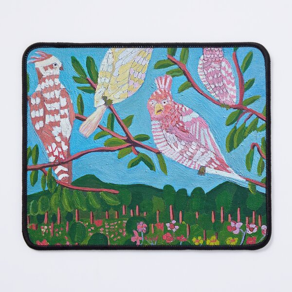 Item preview, White Cockatoos Galahs Australian Bird Art designed and sold by Zion Levy Stewart.