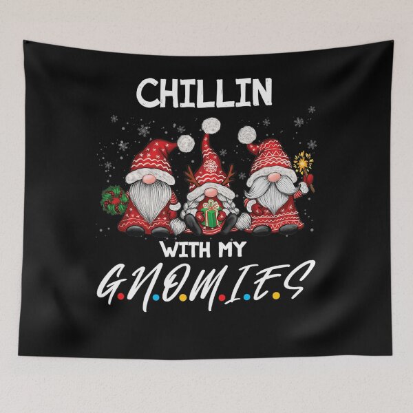 Item preview, Chillin With Gnomies Gnome Christmas Xmas Buffalo Plaid Red T-Shirt designed and sold by CurtisLarson32.