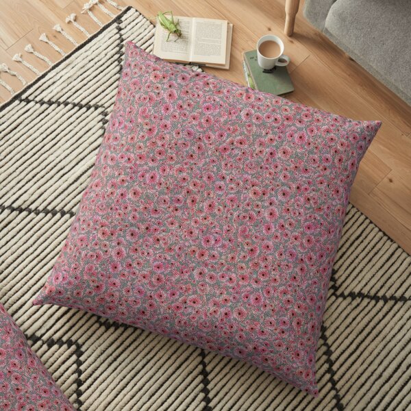 flower pattern pink Floor Pillow