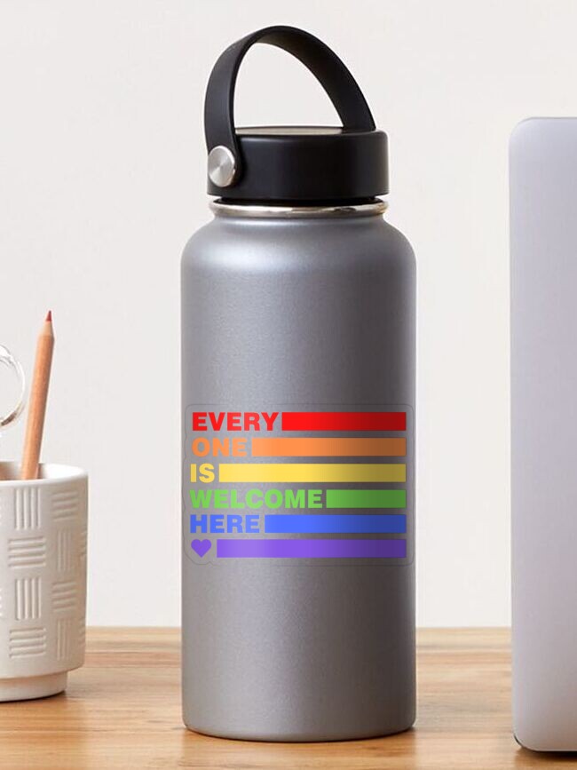 Water Bottle: Welcome Diversity Pride