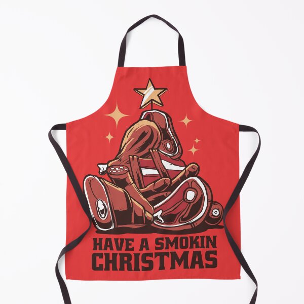 Item preview, BBQ Apron - MEAT CHRISTMAS TREE T-SHIRT designed and sold by VikeLite81.