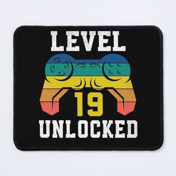Item preview, Level 19 Unlocked, 19th Gamer Birthday Distressed designed and sold by Fabvity.