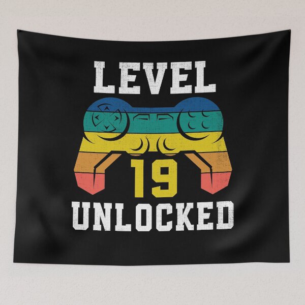 Item preview, Level 19 Unlocked, 19th Gamer Birthday Distressed designed and sold by Fabvity.