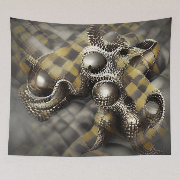 Artikelvorschau, Steampunk karierte KI-Kunst entworfen und verkauft von Melissa Park.