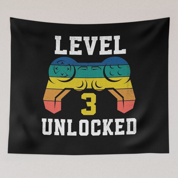 Item preview, Level 3 Unlocked, 3rd Gamer Birthday Distressed designed and sold by Fabvity.