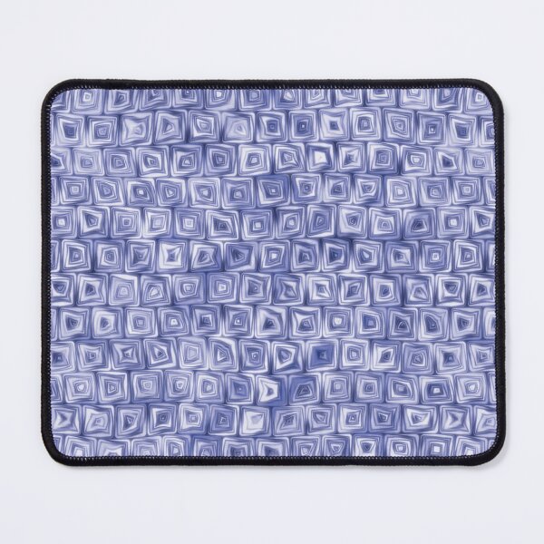 Item preview, Tiny Blue Squiggly Swirly Spiral Squares designed and sold by James-Cole.