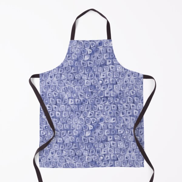 Item preview, Tiny Blue Squiggly Swirly Spiral Squares designed and sold by James-Cole.