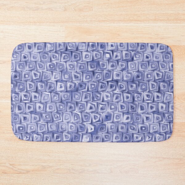 Item preview, Tiny Blue Squiggly Swirly Spiral Squares designed and sold by James-Cole.