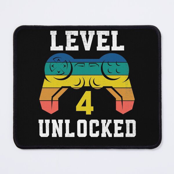 Item preview, Level 4 Unlocked, 4th Gamer Birthday Distressed designed and sold by Fabvity.