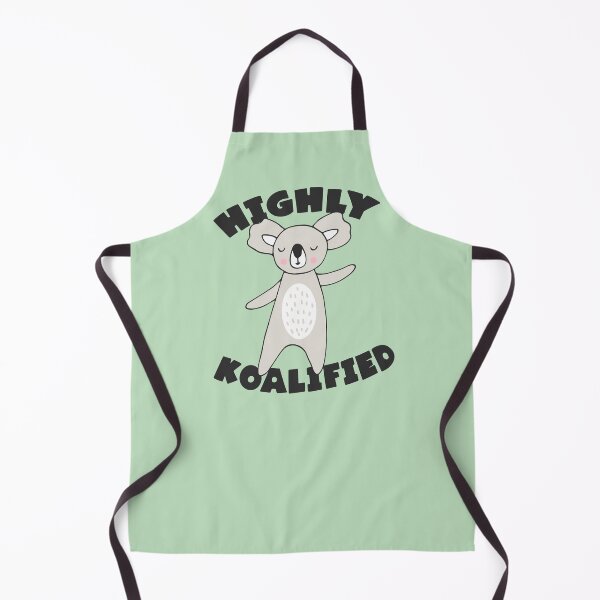 Item preview, HIGHLY KOALIFIED: Cute cartoon koala + word play (black text) designed and sold by Ofeefee.