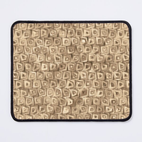 Item preview, Tiny Earthy Brown Squiggly Swirly Spiral Squares designed and sold by James-Cole.
