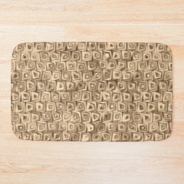 Item preview, Tiny Earthy Brown Squiggly Swirly Spiral Squares designed and sold by James-Cole.