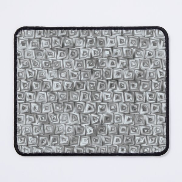 Item preview, Tiny Grey Squiggly Swirly Spiral Squares designed and sold by James-Cole.