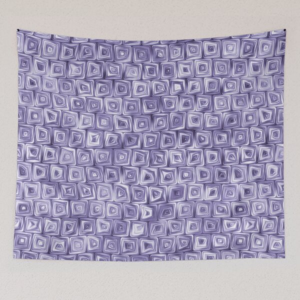 Item preview, Tiny Purple Lavender Lilac Squiggly Swirly Spiral Squares designed and sold by James-Cole.