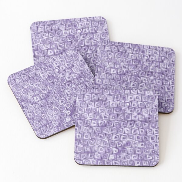 Item preview, Tiny Violet Purple Squiggly Swirly Spiral Squares designed and sold by James-Cole.