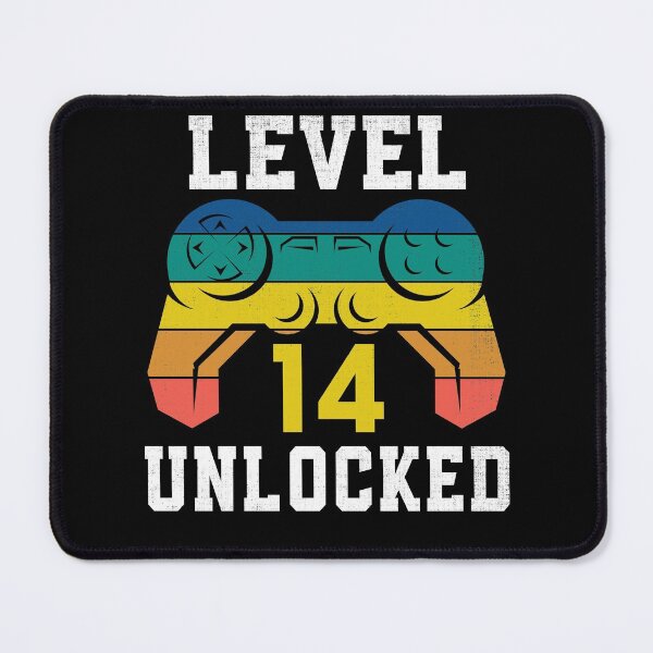 Item preview, Level 14 Unlocked, 14th Gamer Birthday Distressed designed and sold by Fabvity.
