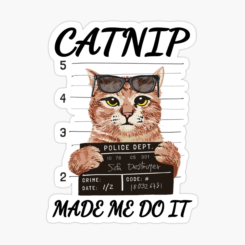 Funny Kitty Cat Lover CATNIP MADE ME DO IT Shirt Funny Kitty Cat Lover CATNIP MADE ME DO IT Shirt