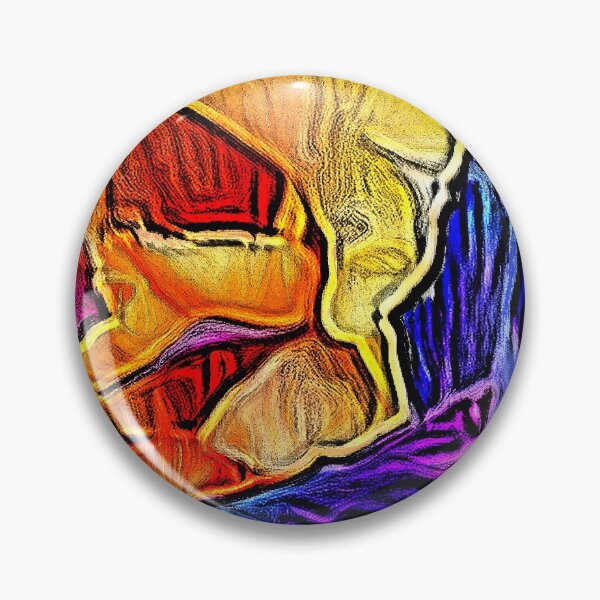 Item preview, Orange Gold Ultra Violet and Dark Purple Painterly Flag Iris designed and sold by SeaChangeDesign.