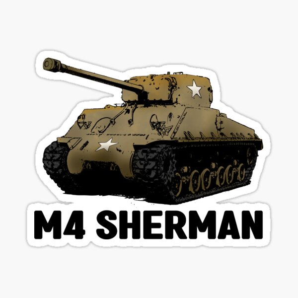 Vista previa del artículo con la obra «Tanque Sherman M4», diseñado y vendido por 1776Bazaar.