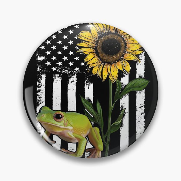 Item preview, Frog American Flag Sunflower Funny  designed and sold by HarrioBend.