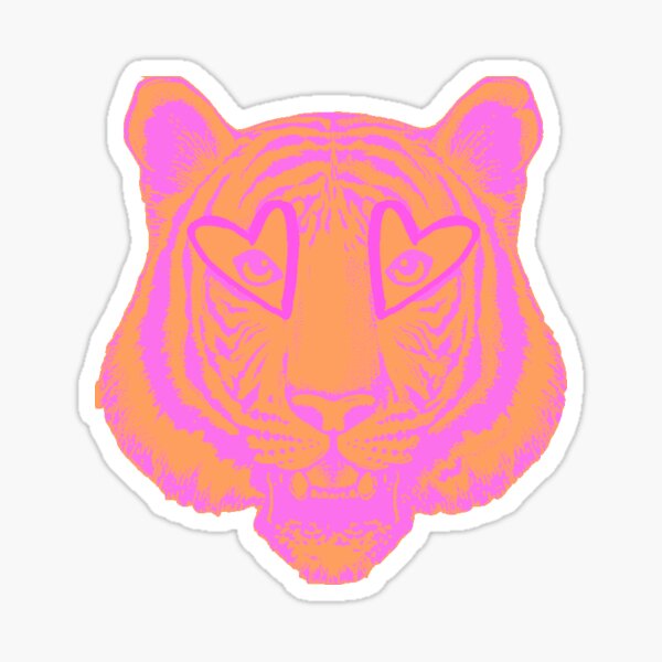 Heart Eye Tiger Sticker