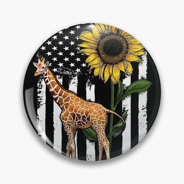Item preview, Giraffe American Flag Sunflower Funny  designed and sold by HarrioBend.