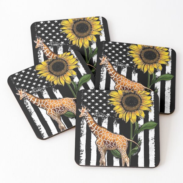 Item preview, Giraffe American Flag Sunflower Funny  designed and sold by HarrioBend.