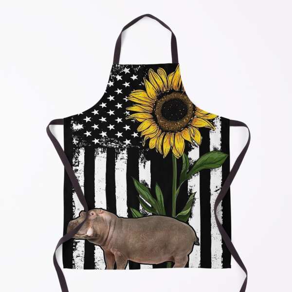 Item preview, Hippo American Flag Sunflower Funny  designed and sold by HarrioBend.
